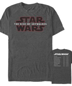 Men_s Star Wars The Rise of Skywalker Movie Premieres List T-Shirt