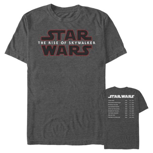 Men_s Star Wars The Rise of Skywalker Movie Premieres List T-Shirt