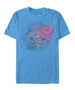 Men_s Star Wars The Rise of Skywalker Ombre Millennium Falcon T-Shirt