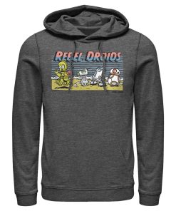 Men_s Star Wars The Rise of Skywalker Rebel Droids Cartoon Pull Over Hoodie