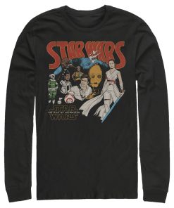 Men_s Star Wars The Rise of Skywalker Retro Collage Long Sleeve Shirt