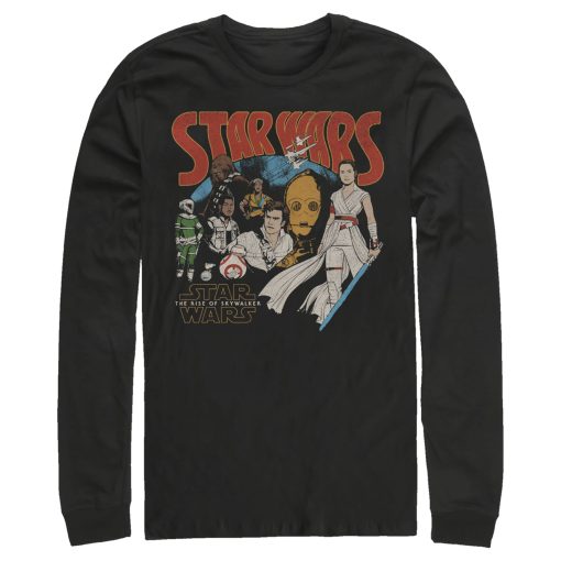 Men_s Star Wars The Rise of Skywalker Retro Collage Long Sleeve Shirt