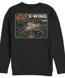 Men_s Star Wars The Rise of Skywalker X-Wing Schematic Frame Sweatshirt