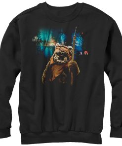 Men_s Star Wars Tree Village Wicket Ewok Sweatshirt