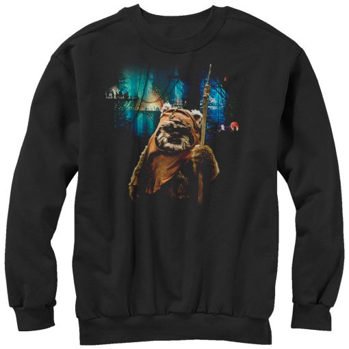 Men_s Star Wars Tree Village Wicket Ewok Sweatshirt