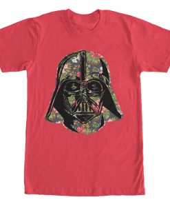 Men_s Star Wars Tropical Print Darth Vader Helmet T-Shirt