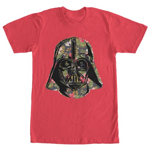 Men_s Star Wars Tropical Print Darth Vader Helmet T-Shirt