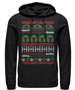 Men_s Star Wars Ugly Christmas Boba Fett Pull Over Hoodie
