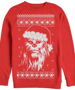 Men_s Star Wars Ugly Christmas Chewbacca Santa Sweatshirt