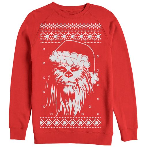 Men_s Star Wars Ugly Christmas Chewbacca Santa Sweatshirt