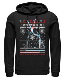 Men_s Star Wars Ugly Christmas Duel Pull Over Hoodie