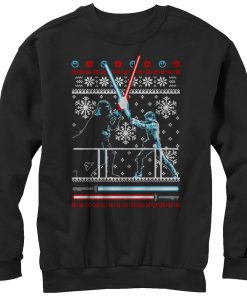 Men_s Star Wars Ugly Christmas Duel Sweatshirt