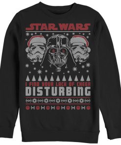 Men_s Star Wars Ugly Christmas Lack of Cheer Disturbing Sweatshirt