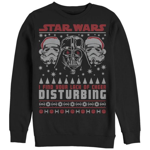 Men_s Star Wars Ugly Christmas Lack of Cheer Disturbing Sweatshirt