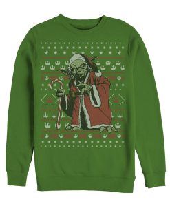 Men_s Star Wars Ugly Christmas Santa Yoda Sweatshirt