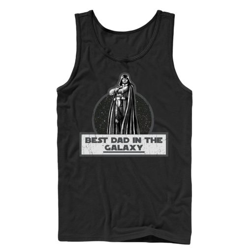 Men_s Star Wars Vader Best Dad in the Galaxy Tank Top