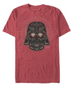 Men_s Star Wars Vader Sugar Skull Helmet Aura T-Shirt