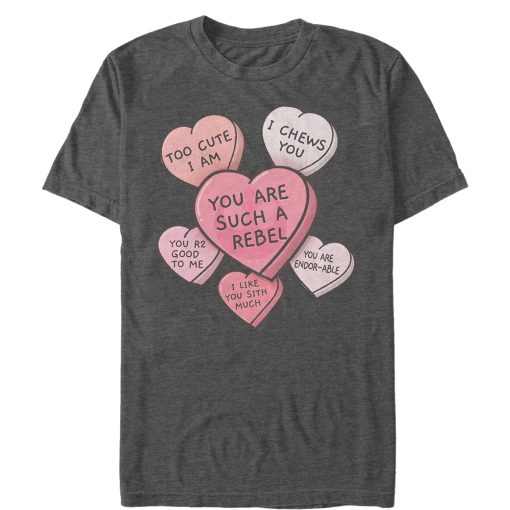 Men_s Star Wars Valentine Galactic Candy Hearts T-Shirt