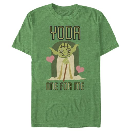 Men_s Star Wars Valentine_s Day Yoda One for Me T-Shirt