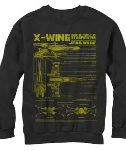 Men_s Star Wars X-Wing Schematics Sweatshirt