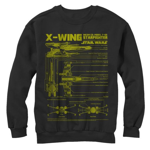 Men_s Star Wars X-Wing Schematics Sweatshirt