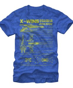 Men_s Star Wars X-Wing Schematics T-Shirt