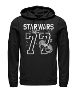 Men_s Star Wars X-Wing & Tie Fighter Battle 77 Pull Over Hoodie