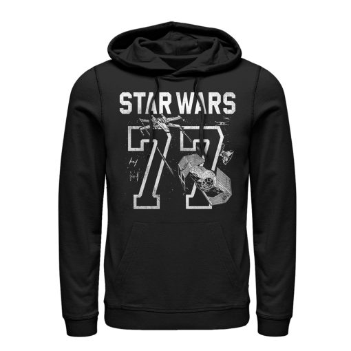 Men_s Star Wars X-Wing & Tie Fighter Battle 77 Pull Over Hoodie