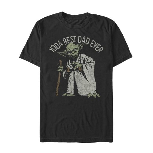 Men_s Star Wars Yoda Best Dad Ever T-Shirt