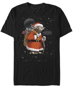 Men_s Star Wars Yoda Santa Claus T-Shirt
