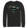 Men_s Superman Action Panel Shield Logo Long Sleeve Shirt