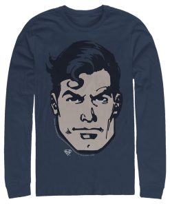 Men_s Superman Classic Clark Kent Portrait Long Sleeve Shirt