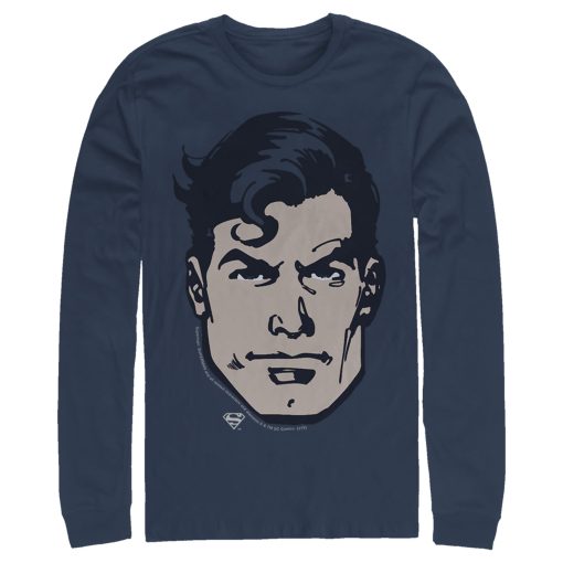 Men_s Superman Classic Clark Kent Portrait Long Sleeve Shirt