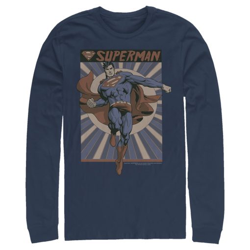 Men_s Superman Classic Hero Pose Long Sleeve Shirt