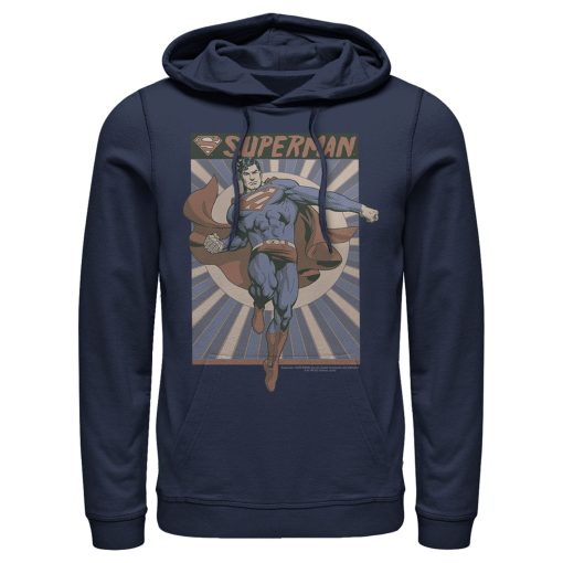 Men_s Superman Classic Hero Pose Pull Over Hoodie