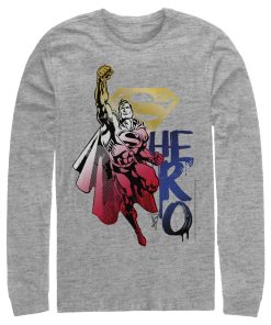 Men_s Superman Color Fade Hero Long Sleeve Shirt