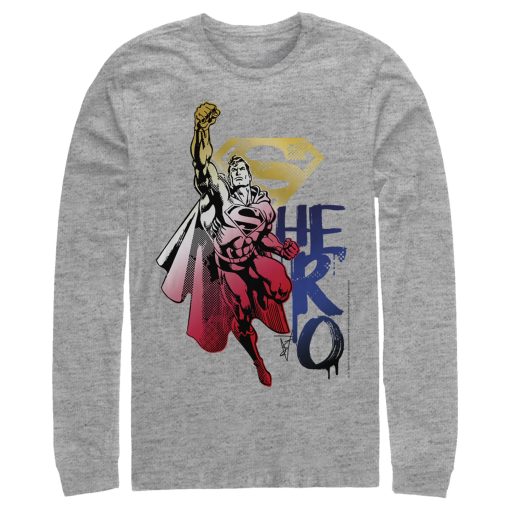 Men_s Superman Color Fade Hero Long Sleeve Shirt