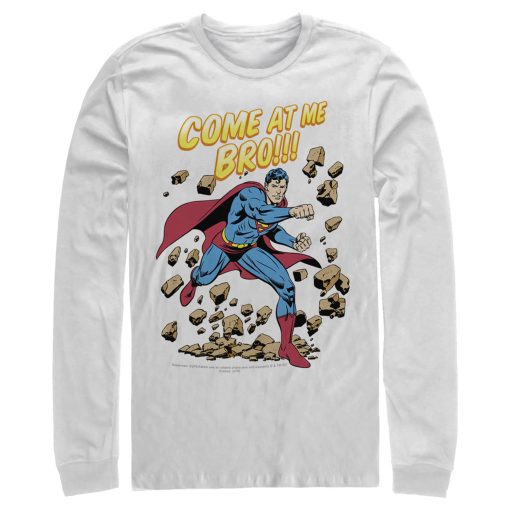 Men_s Superman Come At Me Bro Long Sleeve Shirt