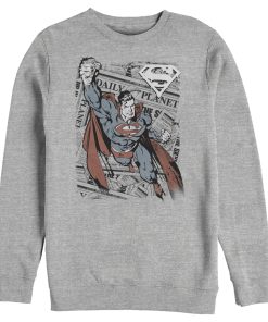 Men_s Superman Daily Planet Newspaper Sweatshirt