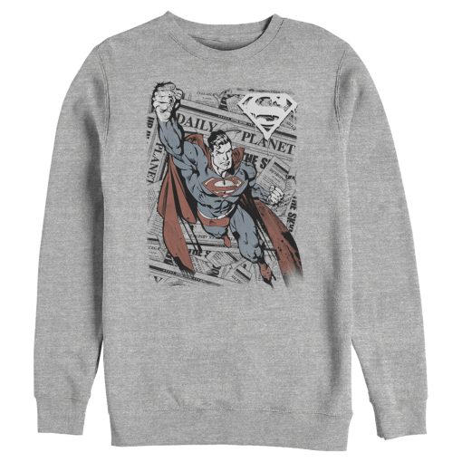 Men_s Superman Daily Planet Newspaper Sweatshirt