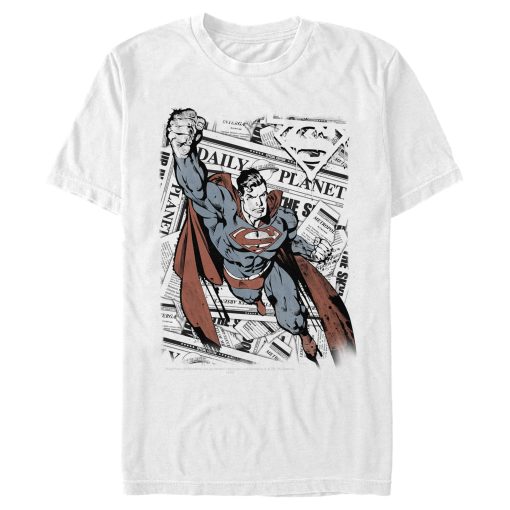 Men_s Superman Daily Planet Newspaper T-Shirt