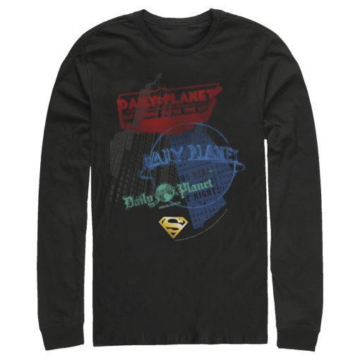 Men_s Superman Daily Planet in News Long Sleeve Shirt