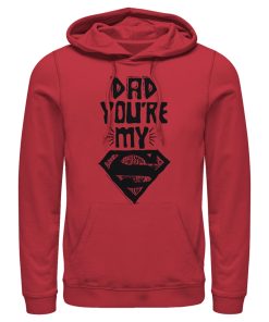 Men_s Superman Father_s Day Dad My Hero Pull Over Hoodie