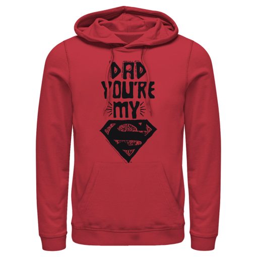 Men_s Superman Father_s Day Dad My Hero Pull Over Hoodie