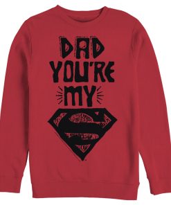 Men_s Superman Father_s Day Dad My Hero Sweatshirt