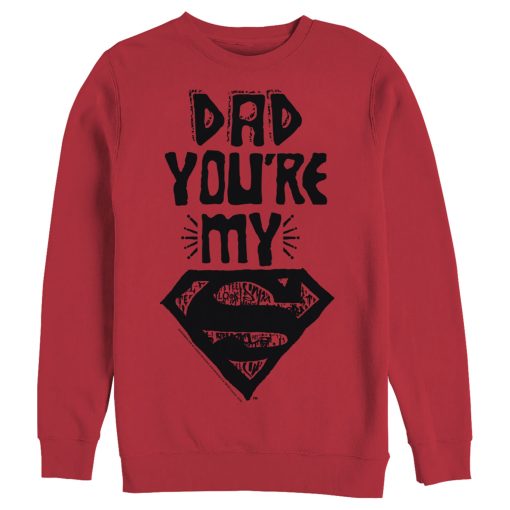 Men_s Superman Father_s Day Dad My Hero Sweatshirt