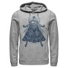 Men_s Superman Figure Words Collage Pull Over Hoodie