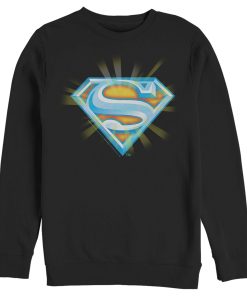 Men_s Superman Glowing Shield Logo Sweatshirt