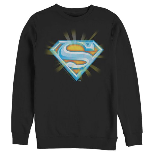 Men_s Superman Glowing Shield Logo Sweatshirt