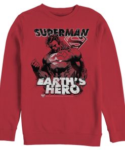 Men_s Superman Grunge Earth_s Hero Sweatshirt